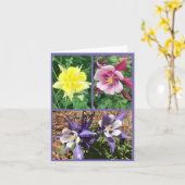 Gevouwen Wenskaart Kaart (Gele Bloem)