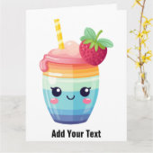 Gevouwen Wenskaart Kaart (Gele Bloem)