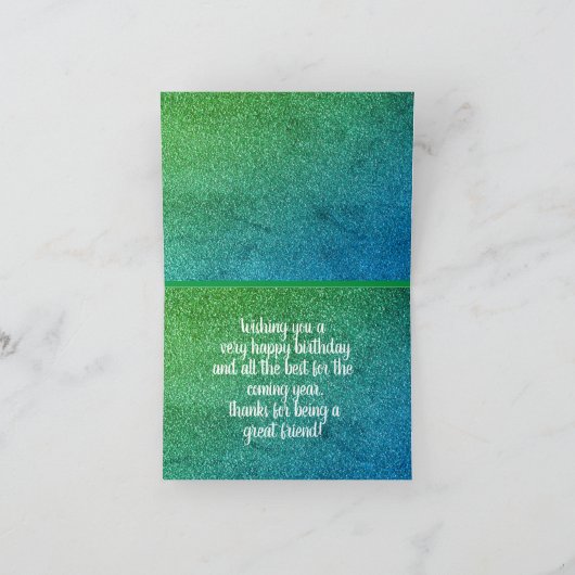 Gevouwen Wenskaart Kaart (Binnen)