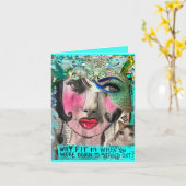 Gevouwen Wenskaart Kaart (Gele Bloem)