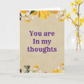 Gevouwen Wenskaart Kaart (Gele Bloem)