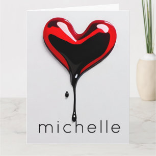 Gevouwen Wenskaart liefde hart stencil Kaart