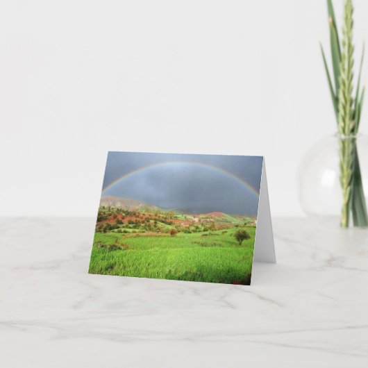 Gevouwen Wenskaart - Marokko Kaart (Voorkant)