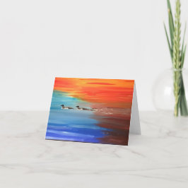 Gevouwen Wenskaart met afbeelding van Leningen Kaart