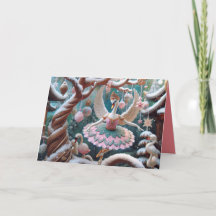 Gevouwen Wenskaart met dansende zwanen