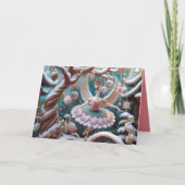 Gevouwen Wenskaart met dansende zwanen Kaart (Voorkant)