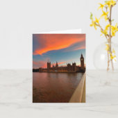 Gevouwen wenskaart met foto van Londen Kaart (Gele Bloem)