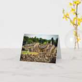 Gevouwen wenskaart met fotomotief van Engeland Kaart (Gele Bloem)