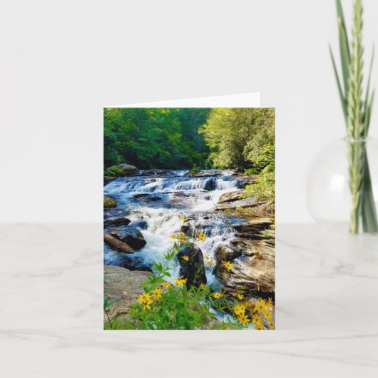 Gevouwen wenskaart met natuur motief kaart (Voorkant)