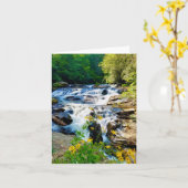 Gevouwen wenskaart met natuur motief kaart (Gele Bloem)