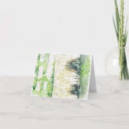 Gevouwen wenskaart met oorspronkelijke illustratie kaart