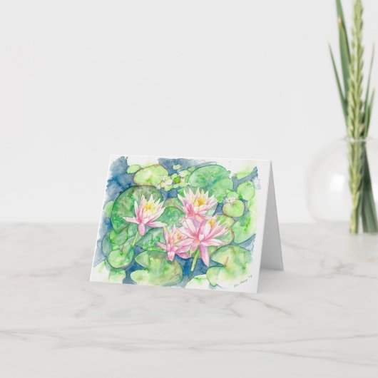 Gevouwen wenskaart met oorspronkelijke illustratie kaart (Voorkant)