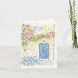 Gevouwen wenskaart met oorspronkelijke illustratie kaart