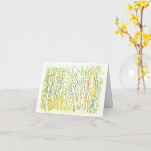 Gevouwen wenskaart met oorspronkelijke illustratie kaart (Gele Bloem)