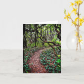 Gevouwen wenskaart met openluchtscène kaart (Gele Bloem)