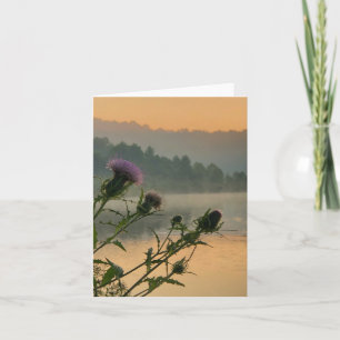 Gevouwen wenskaart met thema natuur kaart