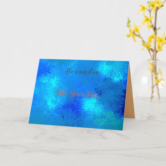 Gevouwen Wenskaart met uw foto en tekst Kaart (Gele Bloem)