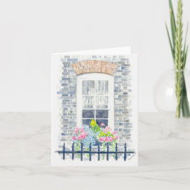 Gevouwen wenskaart met verven van waterverf kaart