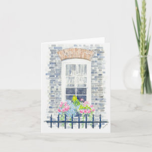 Gevouwen wenskaart met verven van waterverf kaart