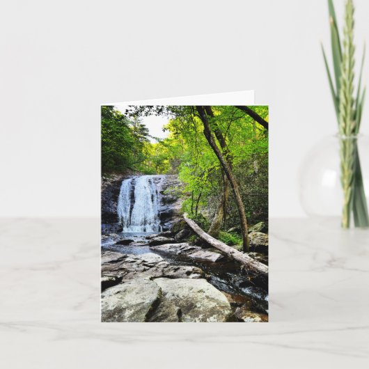 Gevouwen wenskaart met waterval kaart (Voorkant)