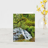 Gevouwen wenskaart met waterval kaart (Gele Bloem)