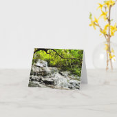 Gevouwen wenskaart met watervalfoto kaart (Gele Bloem)