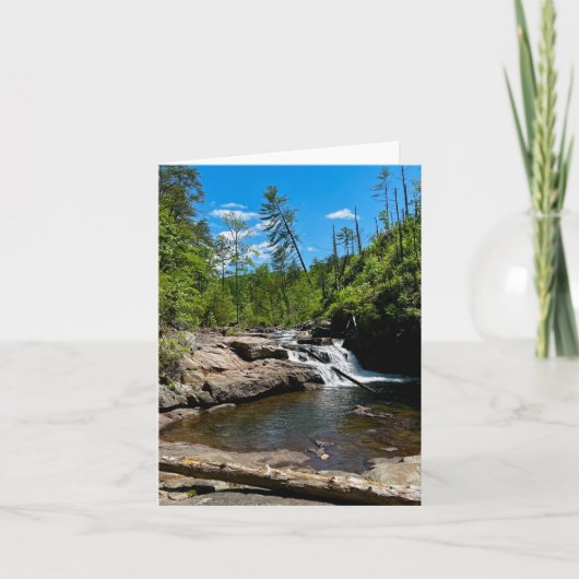 Gevouwen wenskaart met watervalmotief kaart (Voorkant)