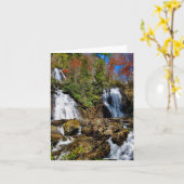 Gevouwen wenskaart met watervalmotief. kaart (Gele Bloem)