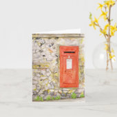 Gevouwen wenskaart met waterverf kaart (Gele Bloem)