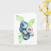 Gevouwen wenskaart met waterverf kaart (Gele Bloem)