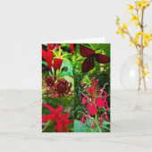 Gevouwen wenskaart met wildbloemkollage kaart (Gele Bloem)