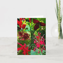 Gevouwen wenskaart met wildbloemkollage kaart