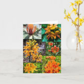 Gevouwen wenskaart met wildbloemkollage kaart (Gele Bloem)