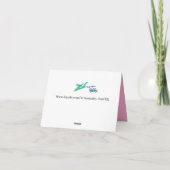 Gevouwen Wenskaart: Roze Gerber Daisies Kaart (Achterkant)