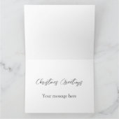 Gevouwen Wenskaart - Schets Kerst Herten B/W Kaart (Binnen)