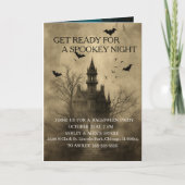 Gevouwen Wenskaart "Spooky Night Halloween Inv Kaart (Voorkant)