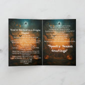 Gevouwen Wenskaart "Spooky Night Halloween Inv Kaart (Binnen)