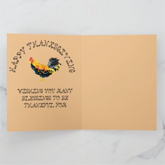 Gevouwen Wenskaart: Thanksgiving vakantie Kaart (Binnen)