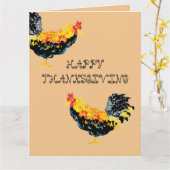 Gevouwen Wenskaart: Thanksgiving vakantie Kaart (Gele Bloem)