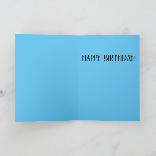 Gevouwen Wenskaart VERJAARDAG personaliseer naam y Kaart (Binnen)