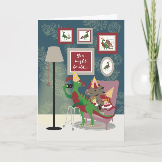 Gevouwen Wenskaart 'Verjaardag Selfies' Kaart (Voorkant)