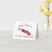 Gevouwen Wenskaart: Verloving Kaart (Gele Bloem)