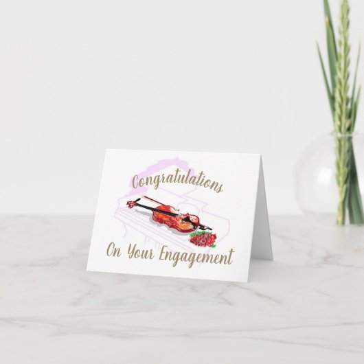 Gevouwen Wenskaart: Verloving Kaart (Voorkant)