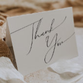 Gevouwen whimsical Minimalist Script Hartelijk dan Bedankkaart
