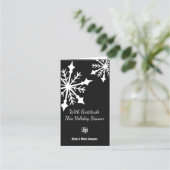 Gevouwen Zwart Wit Vakantie Bedankt Review Loyalit Afsprakenkaart (Voorkant)