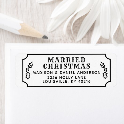 Gevraagd kerstfeestdag met kerstPas getrouwd Etiket (Insitu)