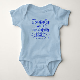 Gevreesd en Wonderbaarlijk Geschapen - Blauw Romper