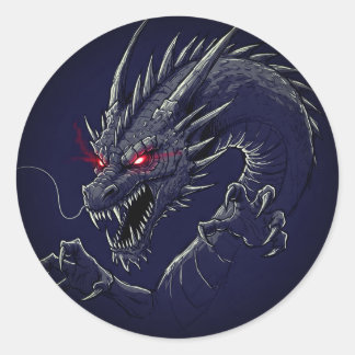 Gevreesde draak ronde sticker
