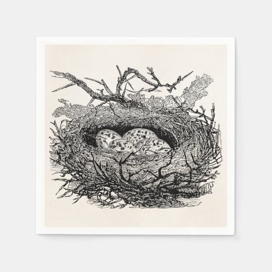  gevreesde vogelvogels Vogelnestvogels speciaal ge Servetten (Voorkant)