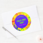 Gevriesdroogd Snoep Kleurrijk gepersonaliseerd lab Ronde Sticker (Envelop)